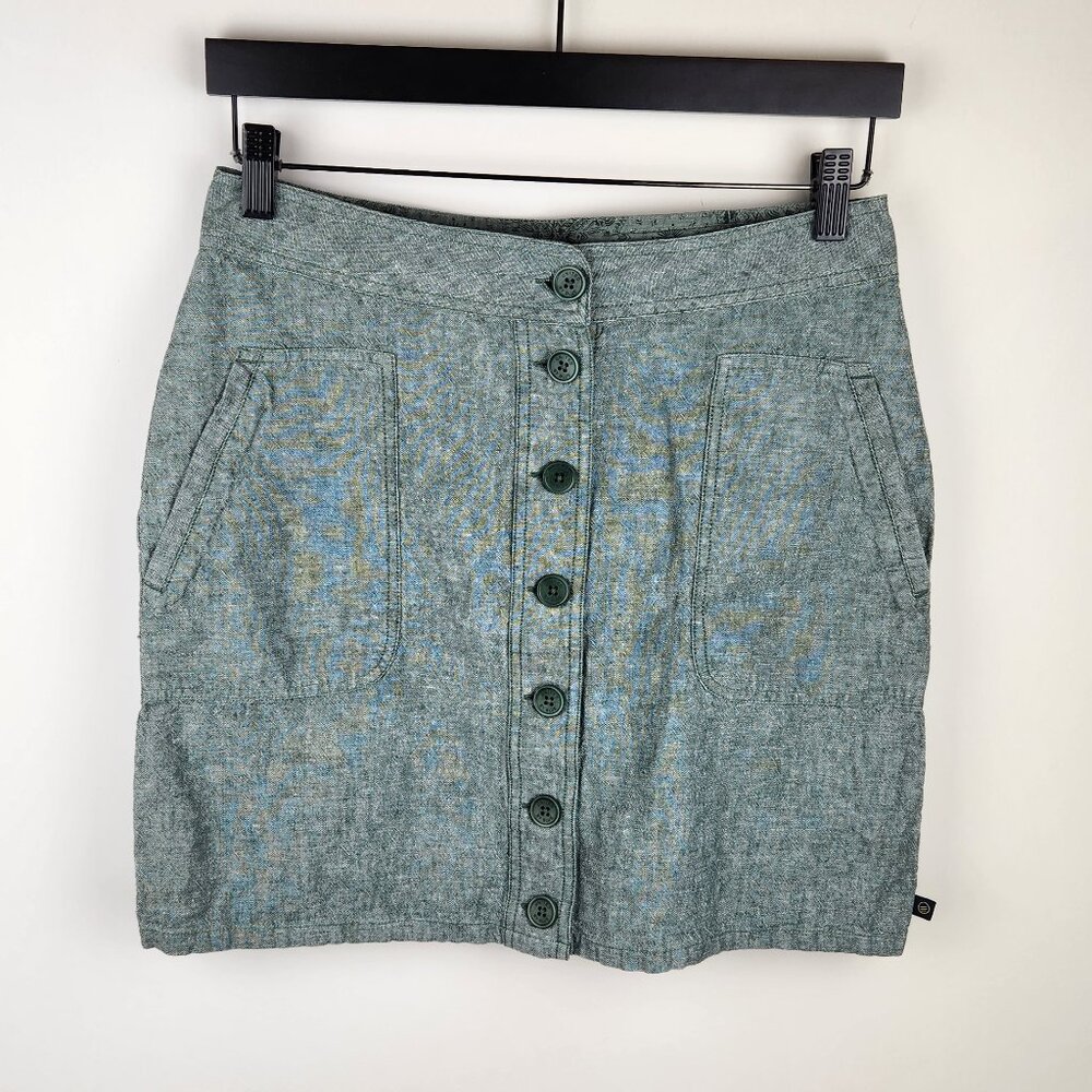 United by Blue Recycled Hemp Cotton Green Mini Skirt sz XS